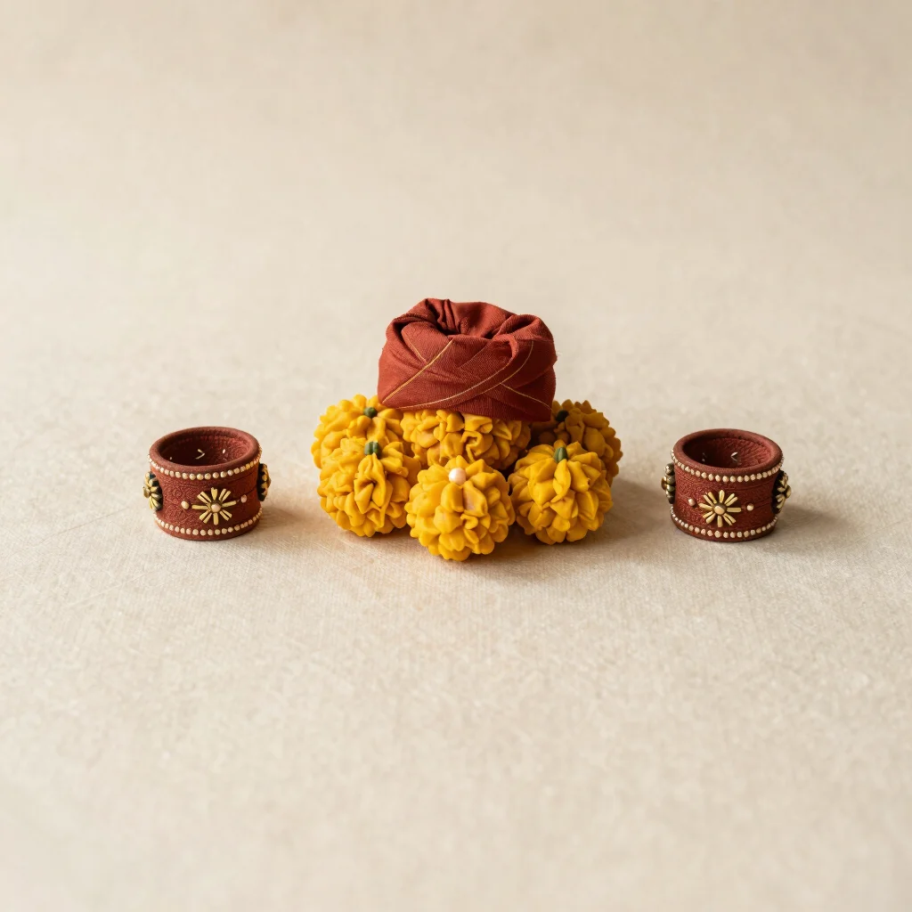 Marigold Mukut Set